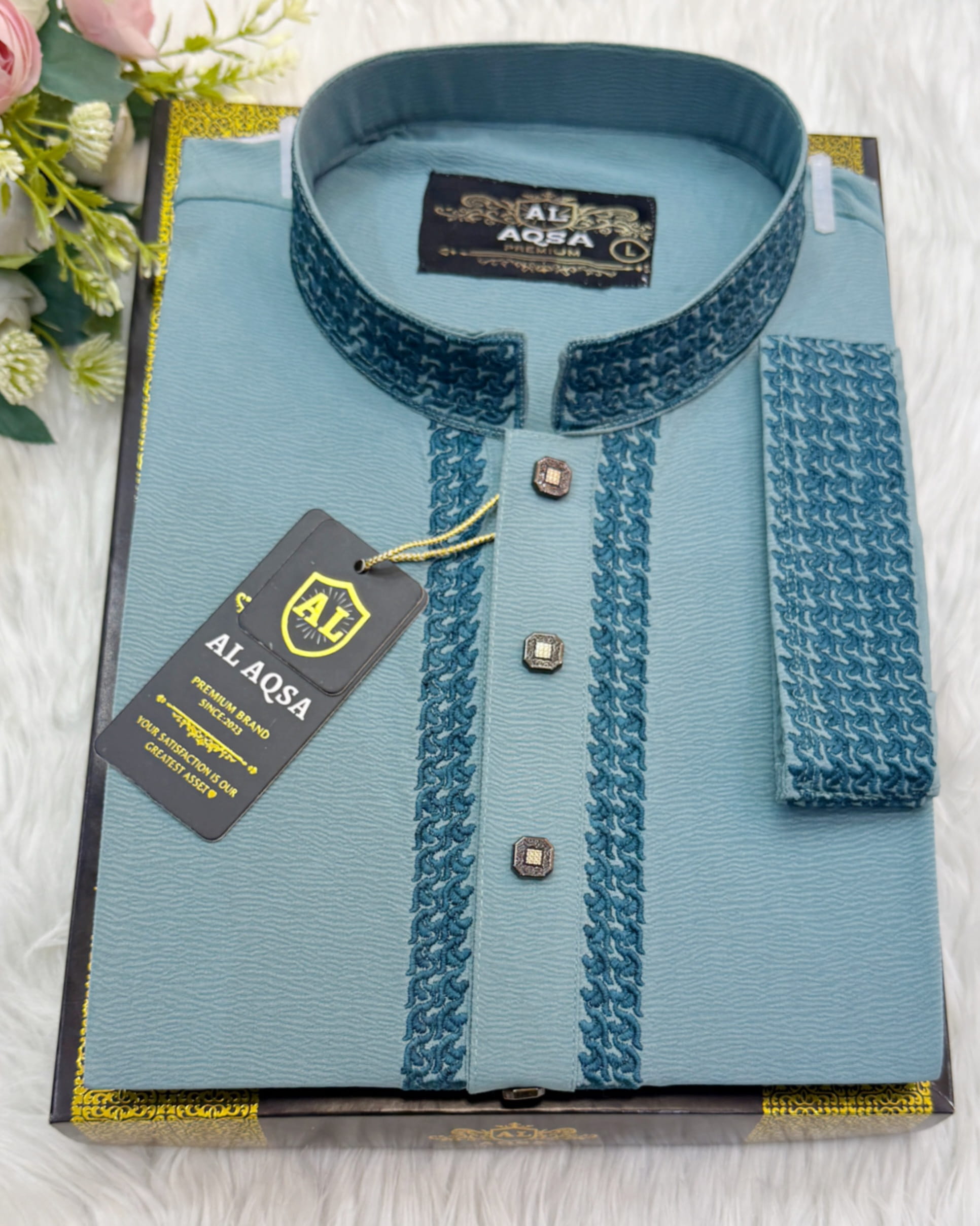 Jafran Cotton Sea Green